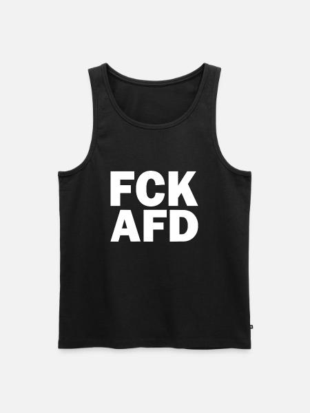 Fck afd - Männer Premium Bio Tank Top - Schwarz