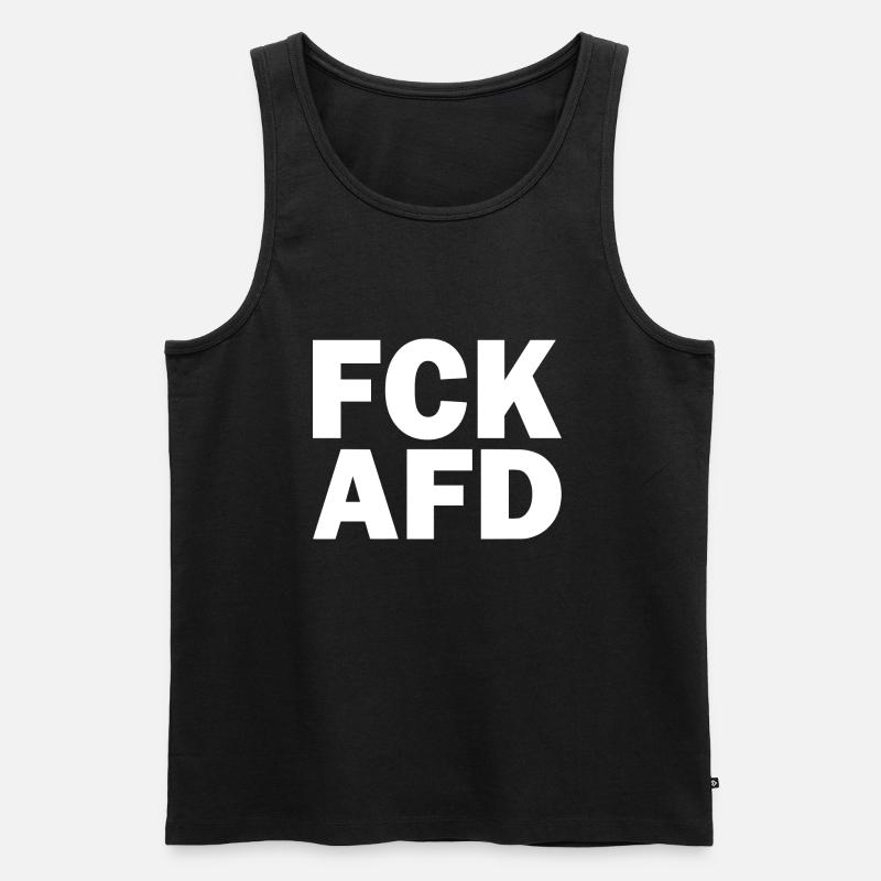 Fck afd - Männer Premium Bio Tank Top - Schwarz