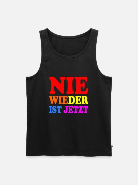 Never again is now - Men's Premium Organic Tank Top - black