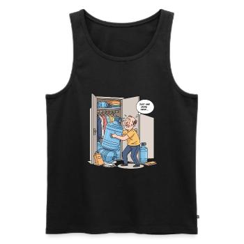 Just another drop... - Men's Premium Organic Tank Top - black - Front - AI Model Male 178 light (178cm)