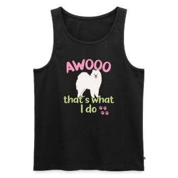 AWOOO - That's what I do - Men's Premium Organic Tank Top - black - Front - Michal (187cm)