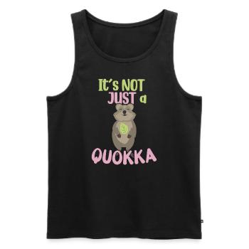 Ce n’est pas seulement un Quokka / Grinsendes Quokka - Débardeur bio Premium Homme - noir - Devant - Michal (187cm)