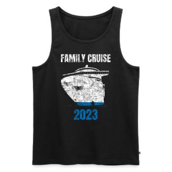 Croisière en famille 2023 Croisière familiale de vacances - Débardeur bio Premium Homme - noir - Devant - Michal (187cm)