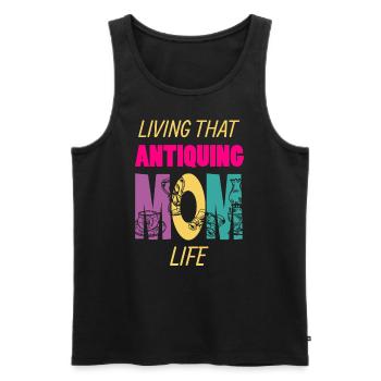 Living That Antiquing Mom Life Antiques Mama - Men's Premium Organic Tank Top - black - Front - Michal (187cm)