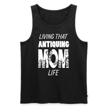 Living That Antiquing Mom Life Antiques Mama - Men's Premium Organic Tank Top - black - Front - Michal (187cm)