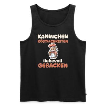 Kaninchen Köstlichkeiten - Liebevoll gebacken - Männer Premium Bio Tank Top - Schwarz - Vorne - Michal (187cm)