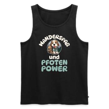 Wanderspaß und Pfotenpower - Wandern - Hunde - Männer Premium Bio Tank Top - Schwarz - Vorne - Michal (187cm)