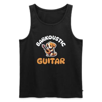 Barkoustic Guitar - Hunde Gitarre - Männer Premium Bio Tank Top - Schwarz - Vorne - Michal (187cm)