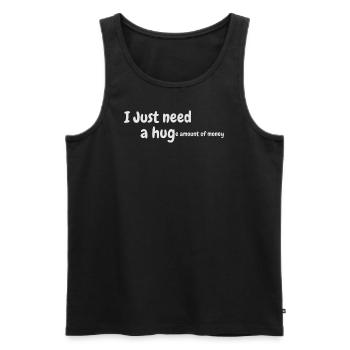 Funny shirt - Men's Premium Organic Tank Top - black - Front - Michal (187cm)