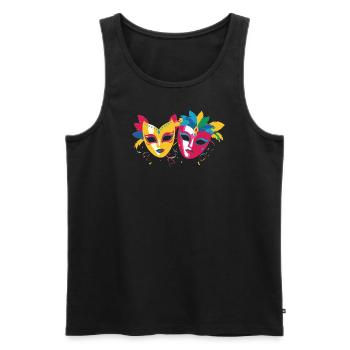Carnival Mask Carnival Parade Cologne Cologne - Men's Premium Organic Tank Top - black - Front - AI Model Male 178 light (178cm)