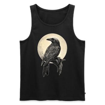 Raven - Men's Premium Organic Tank Top - black - Front - AI Model Male 178 light (178cm)