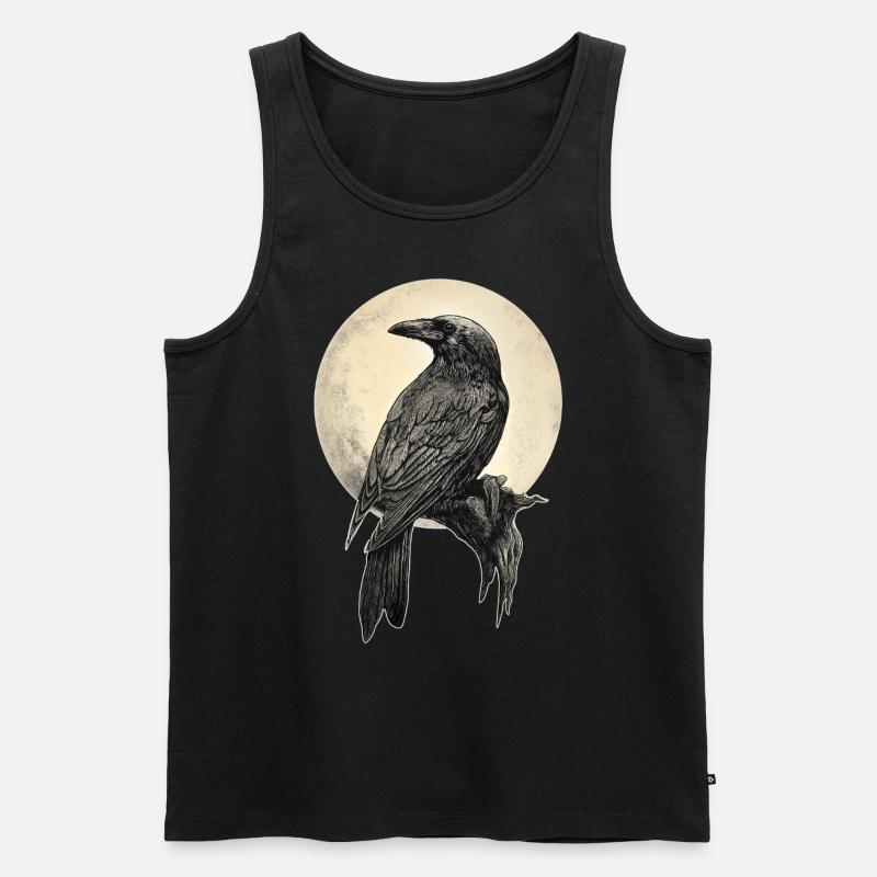 Rabe - Männer Premium Bio Tank Top - Schwarz