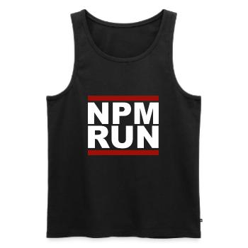 javascript, Javascript, npm run - Männer Premium Bio Tank Top - Schwarz - Vorne - Michal (187cm)