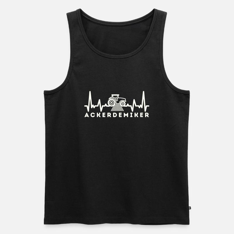 Traktor - Männer Premium Bio Tank Top - Schwarz