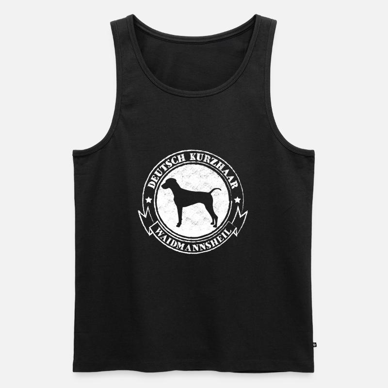 Deutsch Kurzhaar Jagdhund Vorstehhund Jäger Jagd - Männer Premium Bio Tank Top - Schwarz