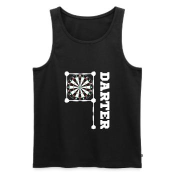 9 Darter Darts - Männer Premium Bio Tank Top - Schwarz - Vorne - AI Model Male 178 light (178cm)