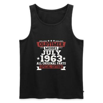 Oldtimer July 1963 59th Birthday Gift Men - Men's Premium Organic Tank Top - black - Front - AI Model Male 178 light (178cm)