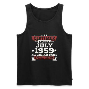 Oldtimer July 1959 63rd Birthday Gift Men - Men's Premium Organic Tank Top - black - Front - AI Model Male 178 light (178cm)