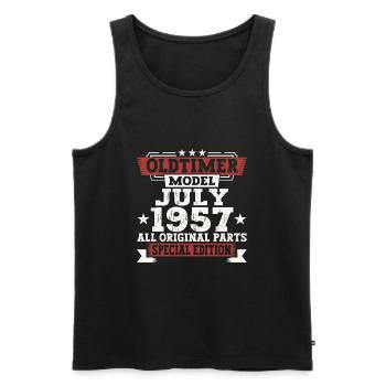 Oldtimer July 1957 65th Birthday Gift Men - Men's Premium Organic Tank Top - black - Front - Michal (187cm)