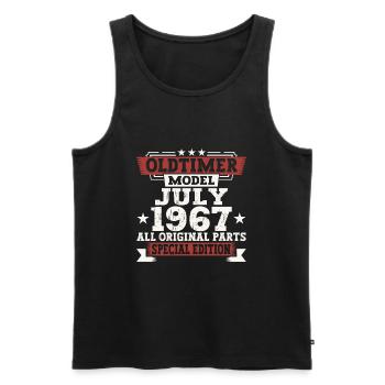 Oldtimer July 1967 55th Birthday Gift Men - Men's Premium Organic Tank Top - black - Front - AI Model Male 178 light (178cm)
