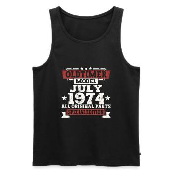 Oldtimer July 1974 48th Birthday Gift Men - Men's Premium Organic Tank Top - black - Front - Michal (187cm)