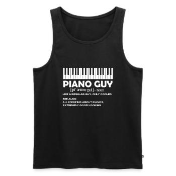 Piano Klavier Pianist Klavierspieler Piano - Männer Premium Bio Tank Top - Schwarz - Vorne - Michal (187cm)