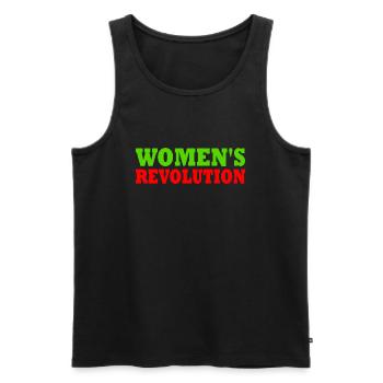 Womens revolution - Männer Premium Bio Tank Top - Schwarz - Vorne - AI Model Male 178 light (178cm)