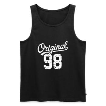 Original 98 - 27 ans Anniversaire - Débardeur bio Premium Homme - noir - Devant - AI Model Male 178 light (178cm)