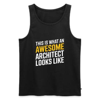 This Is What An Awesome Architect Looks Like - Männer Premium Bio Tank Top - Schwarz - Vorne - Michal (187cm)