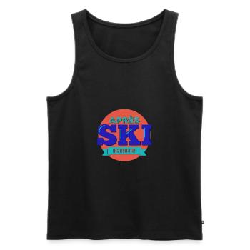 Apres Ski - Männer Premium Bio Tank Top - Schwarz - Vorne - AI Model Male 178 light (178cm)