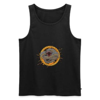 Cobra snake - Men's Premium Organic Tank Top - black - Front - AI Model Male 178 light (178cm)