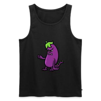 Auberginen-Monster Eggplant Monster - Männer Premium Bio Tank Top - Schwarz - Vorne - AI Model Male 178 light (178cm)
