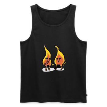 zensierte Feuer Censored Fire - Männer Premium Bio Tank Top - Schwarz - Vorne - AI Model Male 178 light (178cm)