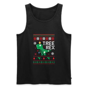 Tree Rex Tree Rex - Men's Premium Organic Tank Top - black - Front - AI Model Male 178 light (178cm)