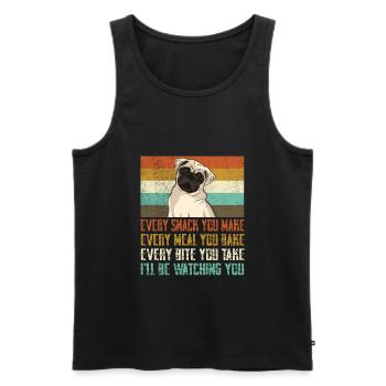 Every snack you make pug - Men's Premium Organic Tank Top - black - Front - Michal (187cm)
