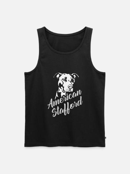 American Stafford - Men's Premium Organic Tank Top - black