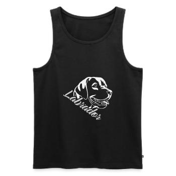 Labrador - Débardeur bio Premium Homme - noir - Devant - Michal (187cm)