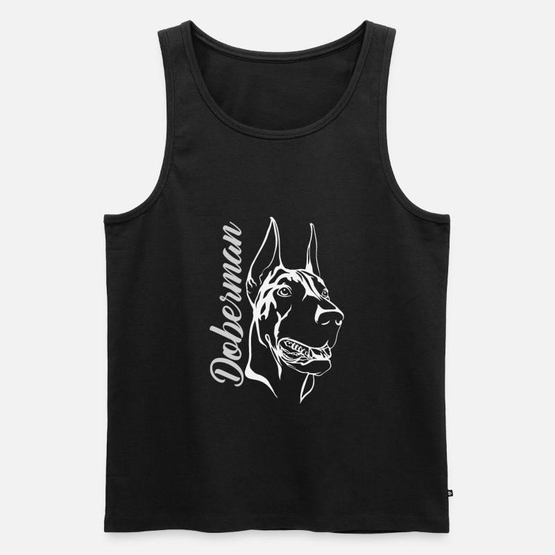 Dobermann Doberman - Männer Premium Bio Tank Top - Schwarz