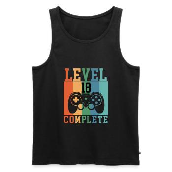 Birthday Level 18 complete gaming - Men's Premium Organic Tank Top - black - Front - Michal (187cm)