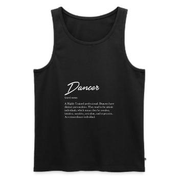 Dancer definition - Men's Premium Organic Tank Top - black - Front - Michal (187cm)