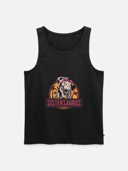 Sistersaurus sister dinosaur sour - Men's Premium Organic Tank Top - black