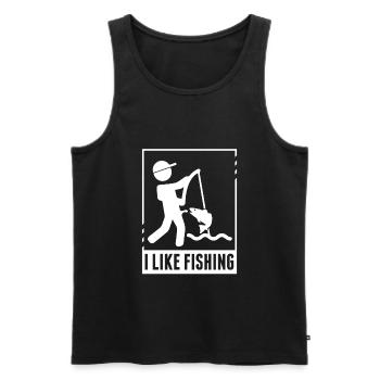 I like fishing pêcher shirt sarkasmus messieurs - Débardeur bio Premium Homme - noir - Devant - Michal (187cm)
