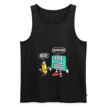 Retro It Nerd Je suis YOur Père Stockage de chemise - Débardeur bio Premium Homme - noir - Devant - Michal (187cm)