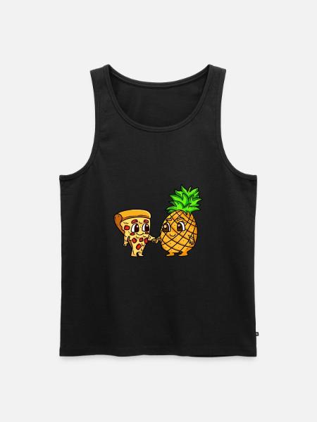 Pizza ANanas Hawaii dear friends - Men's Premium Organic Tank Top - black