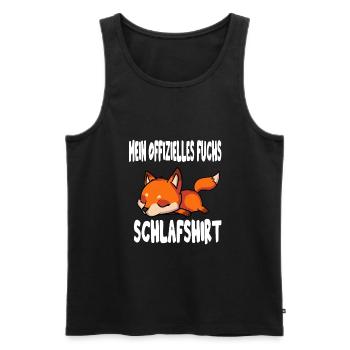 Schlafshirt Pyjama Schlafanzug Fuchs - Männer Premium Bio Tank Top - Schwarz - Vorne - Michal (187cm)