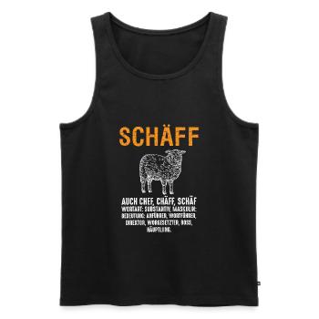 Schäff Chef Schaaf witzig sarkasmus - Männer Premium Bio Tank Top - Schwarz - Vorne - AI Model Male 178 light (178cm)