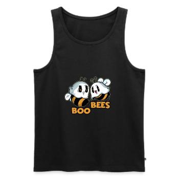 Boo Bees Geister Halloween Bienen - Männer Premium Bio Tank Top - Schwarz - Vorne - AI Model Male 178 light (178cm)