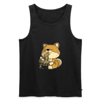 Ramen Chien Asiatique Japon Chien Shiba inu - Débardeur bio Premium Homme - noir - Devant - Michal (187cm)