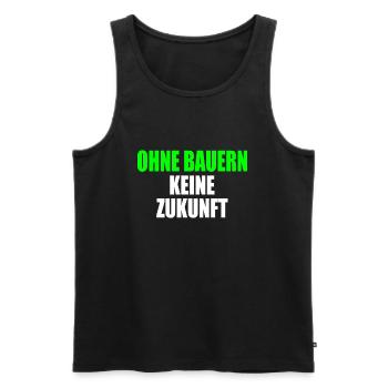 ohne bauern keine zukunft - Männer Premium Bio Tank Top - Schwarz - Vorne - Michal (187cm)