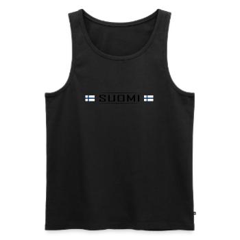 Suomi Pays Finlande Scandinavie Vacances Voyage - Débardeur bio Premium Homme - noir - Devant - Michal (187cm)
